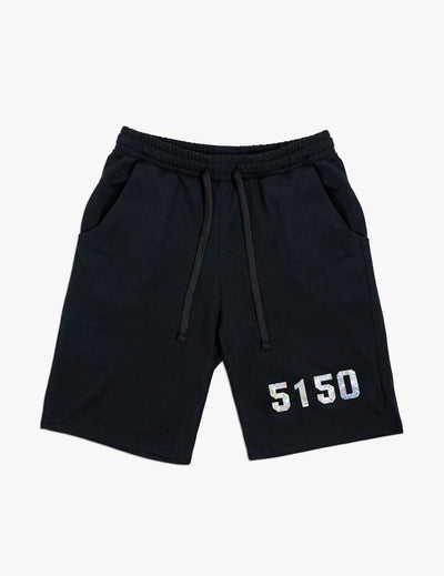5150 Black Fleece Shorts with back pocket